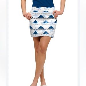 Loudmouth ladies skort 12 blue & white